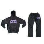 Cortez Dropout Tracksuit – Black/Purple